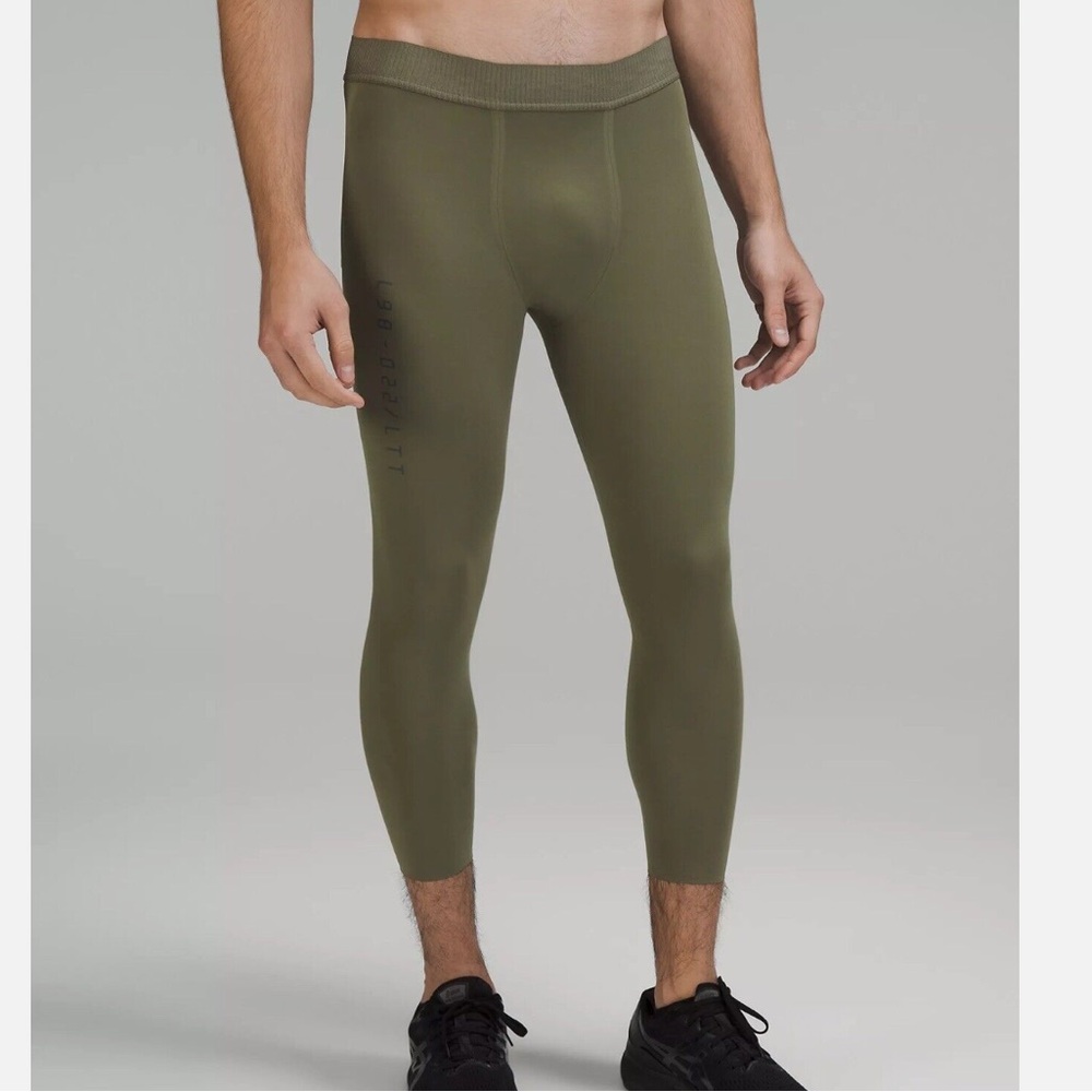 NWT Lululemon Olive Green Men's 27” training tight